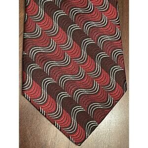 Essante Red Black 100% Polyester Men’s Neck Tie Made In China